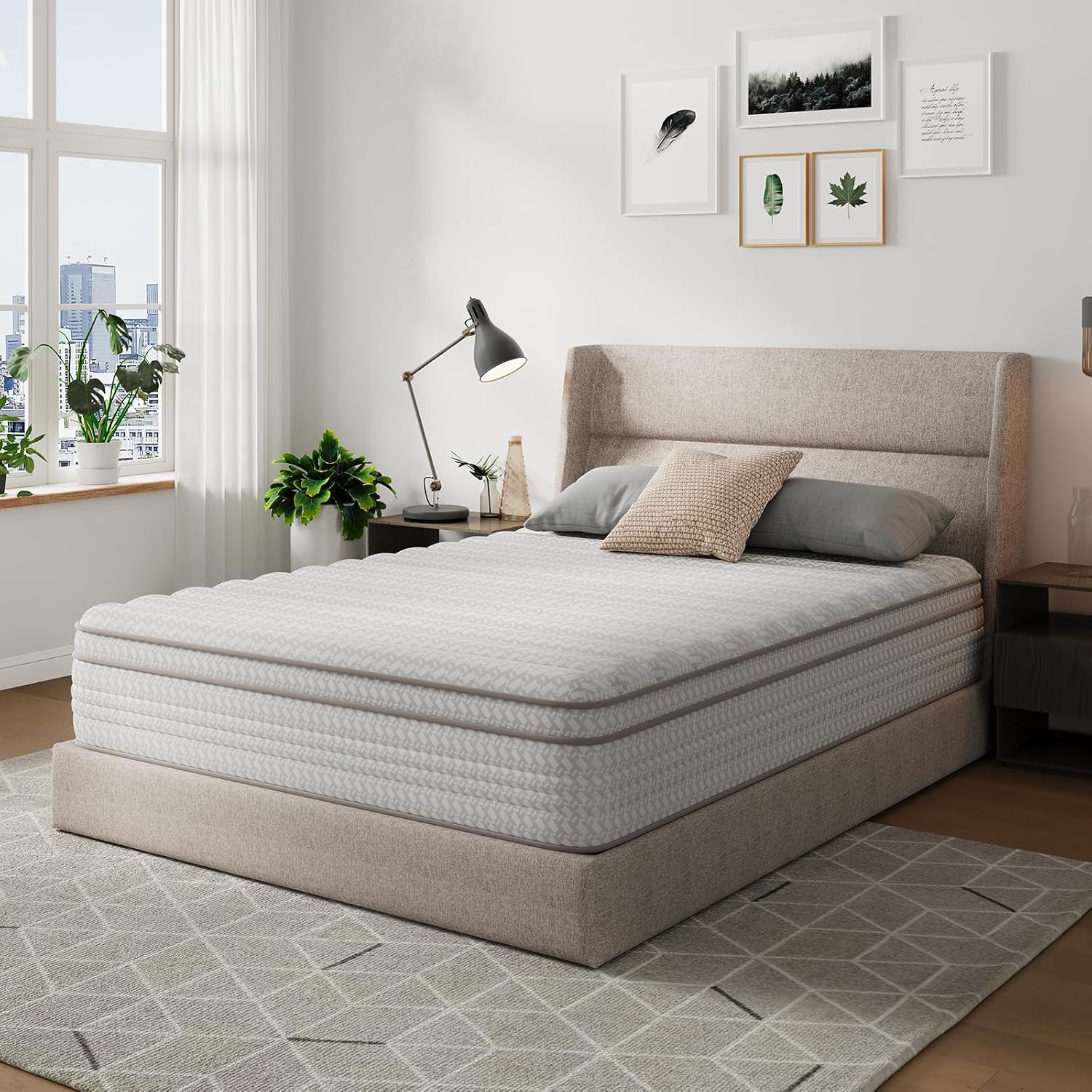 Memory Foam Mattress In A Box Queen - Colchão Queen Size de 12 Polegadas,