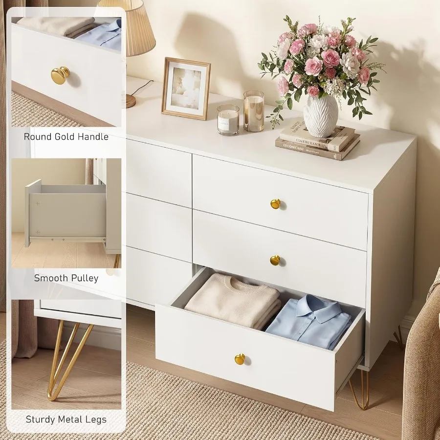 Cômoda branca com 6 gavetas e  - Storage avaliação e preço