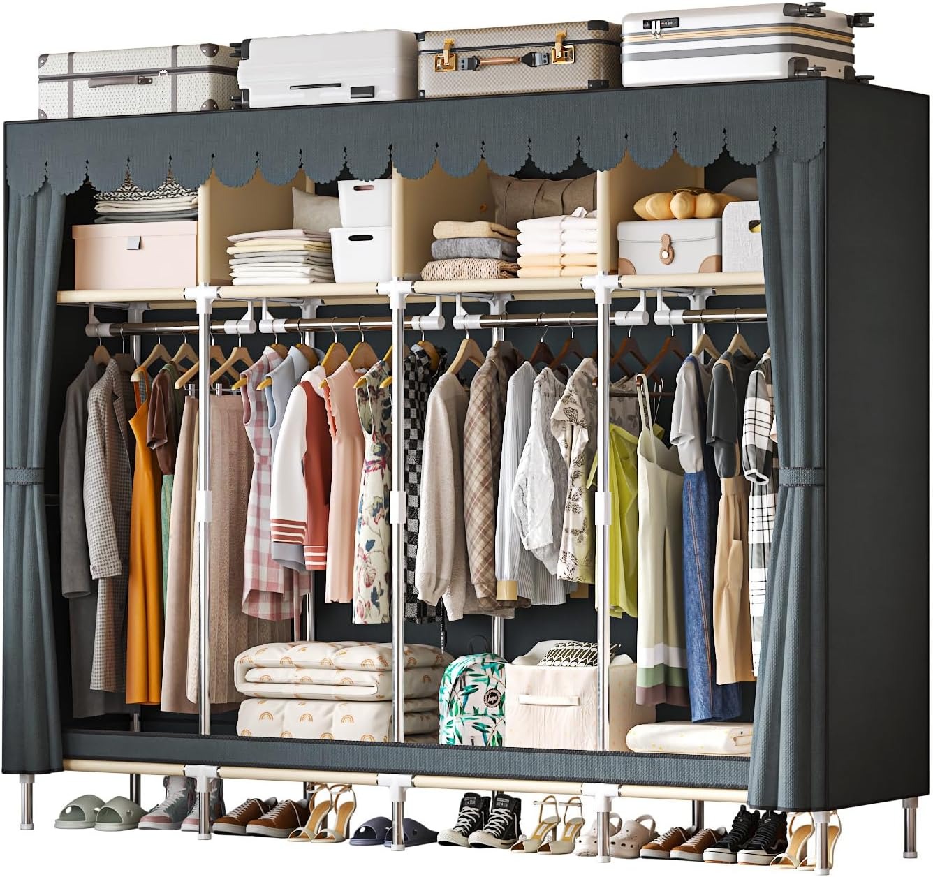 Guarda-roupa Portátil Extra La - Wardrobe Closet Portable Fabric Cover avaliação e preço