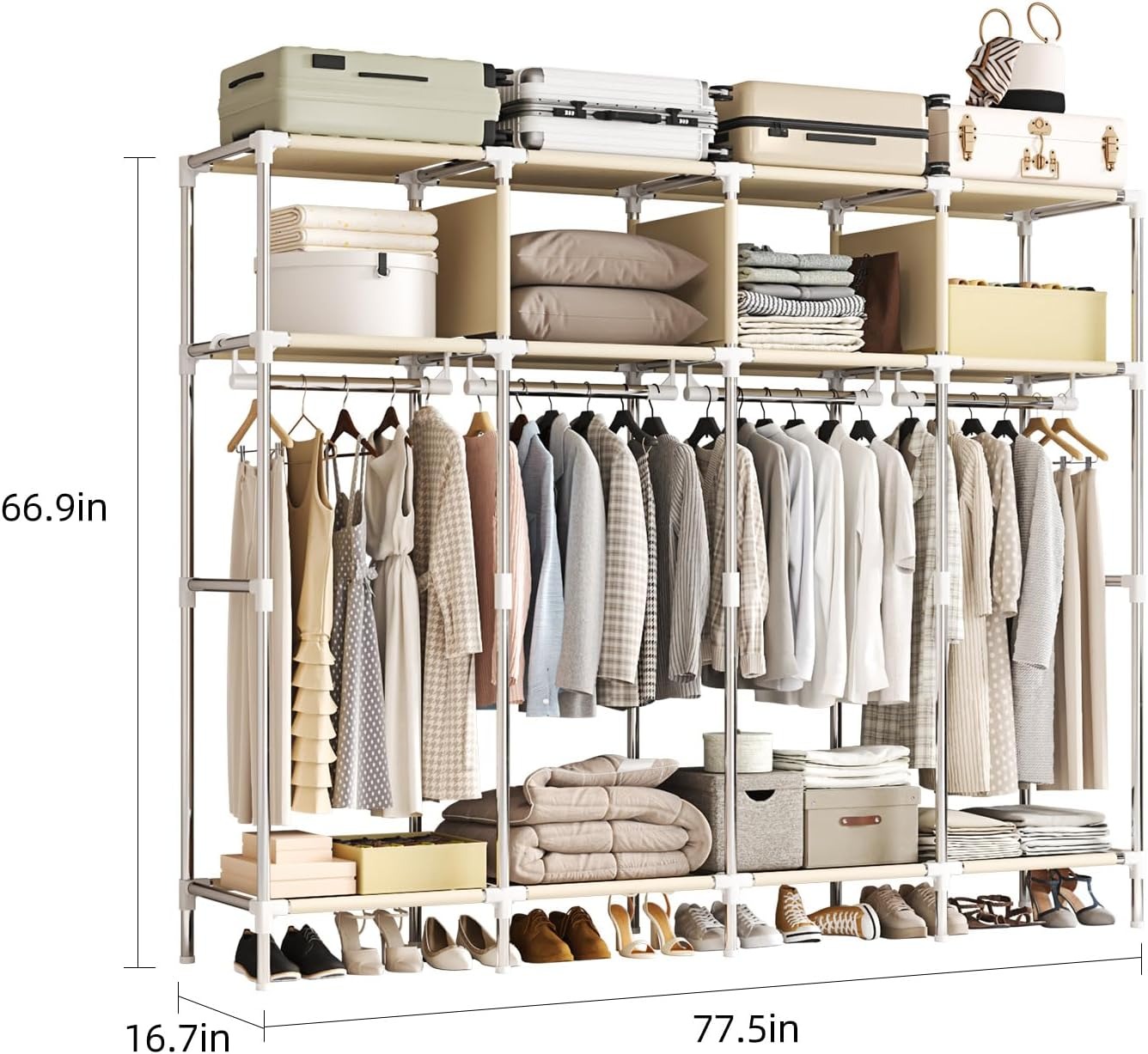 Guarda-roupa Portátil Extra La - Wardrobe Closet Portable Fabric Cover avaliação e preço