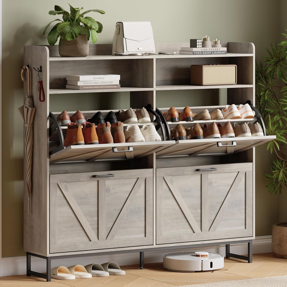 Armário para armazenamento de  - Shoe Rack Cabinet Narrow Entryway avaliação e preço