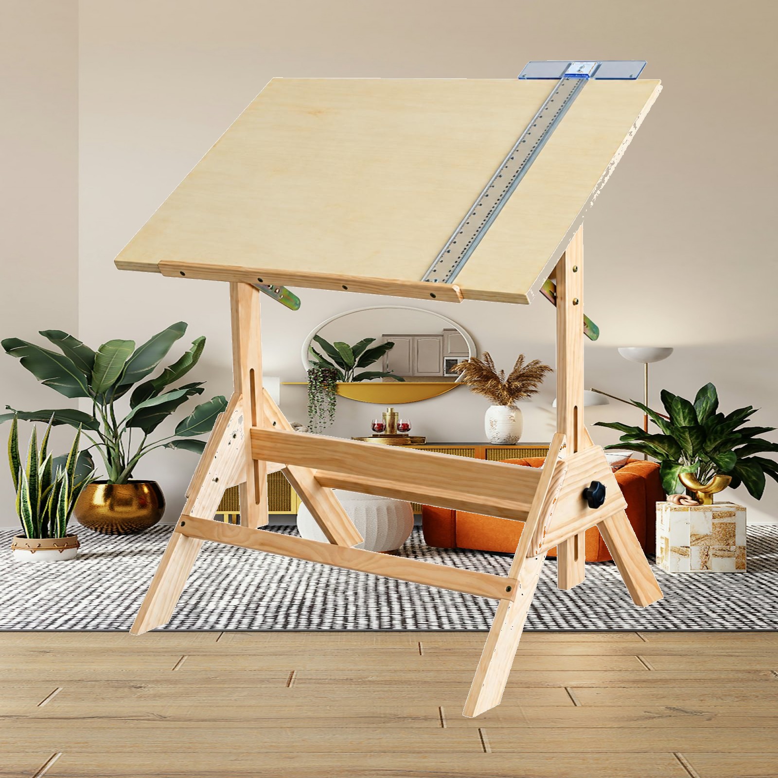 Mesa de Desenho de Madeira com - Tables avaliação e preço