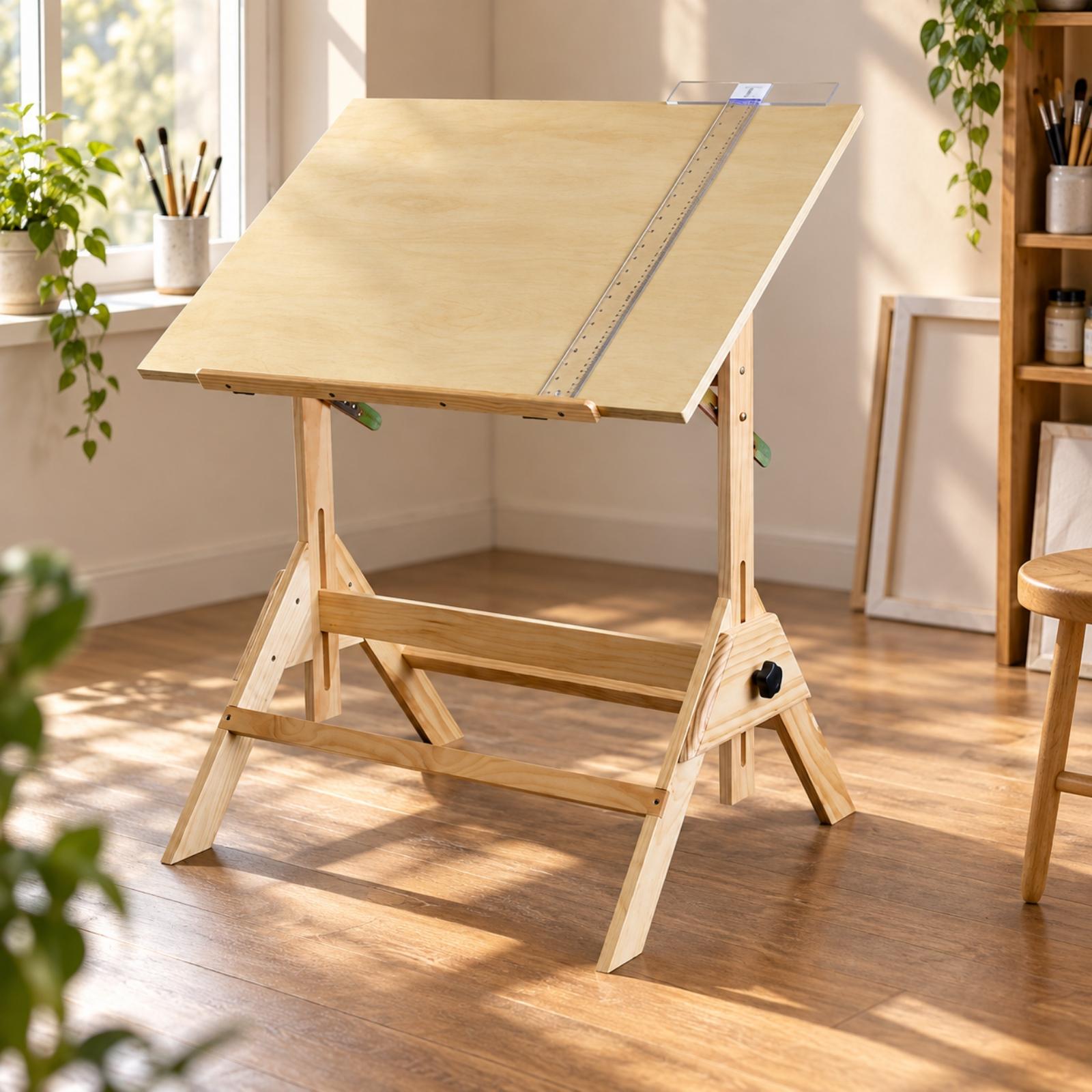 Mesa de Desenho de Madeira com - Tables avaliação e preço